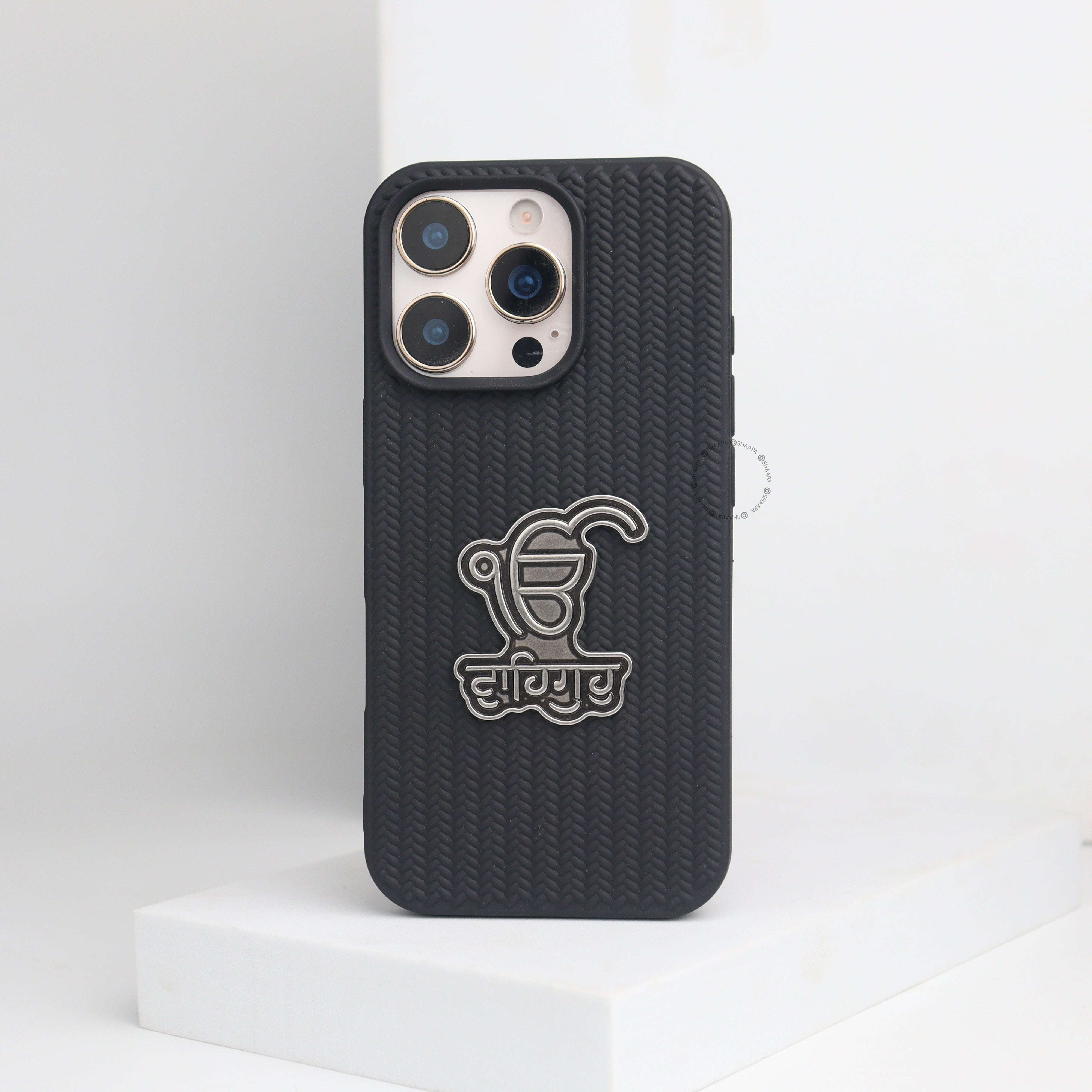 Ik Onkar Woven Leather Case - iPhone