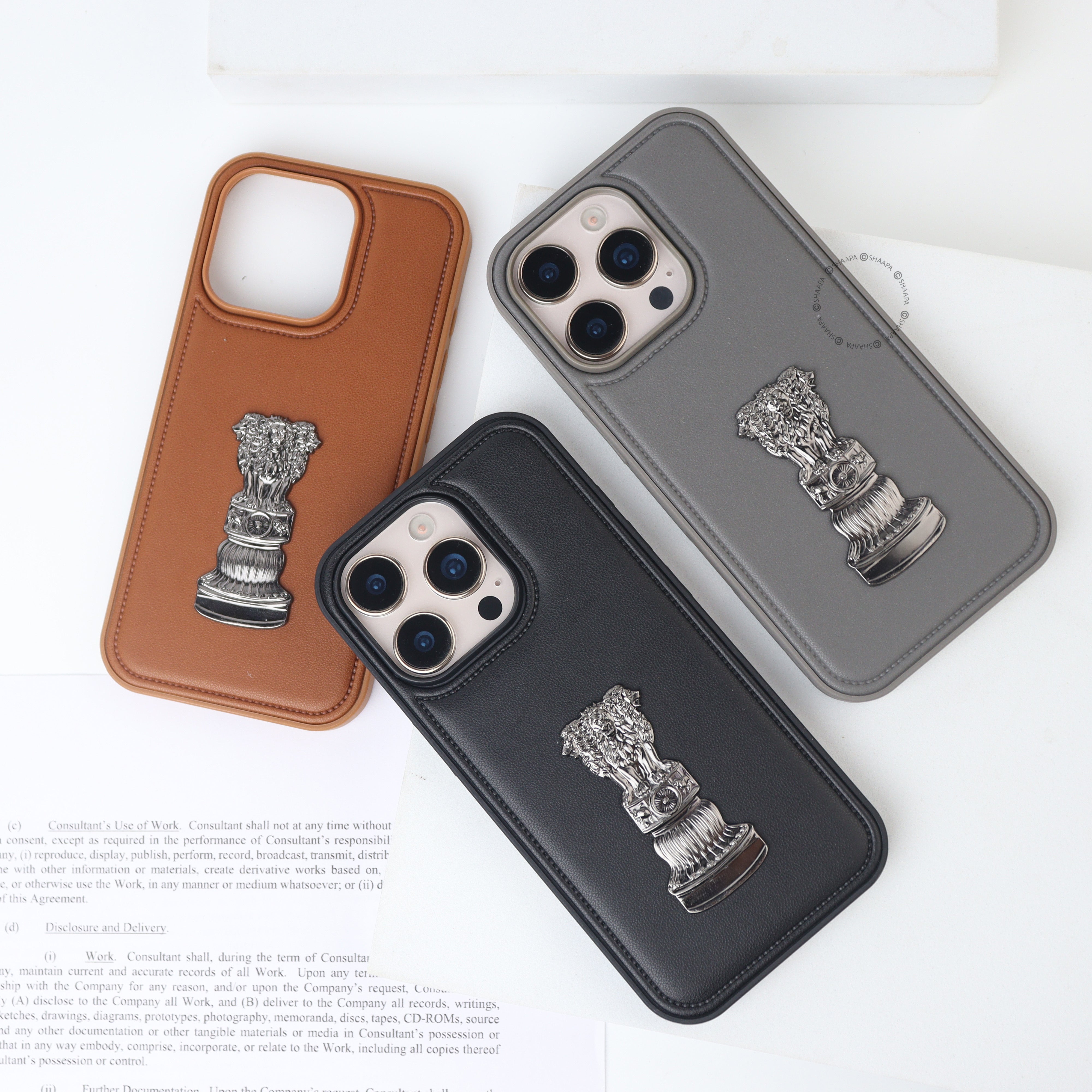 Ashok Stambh Leather Case - iPhone