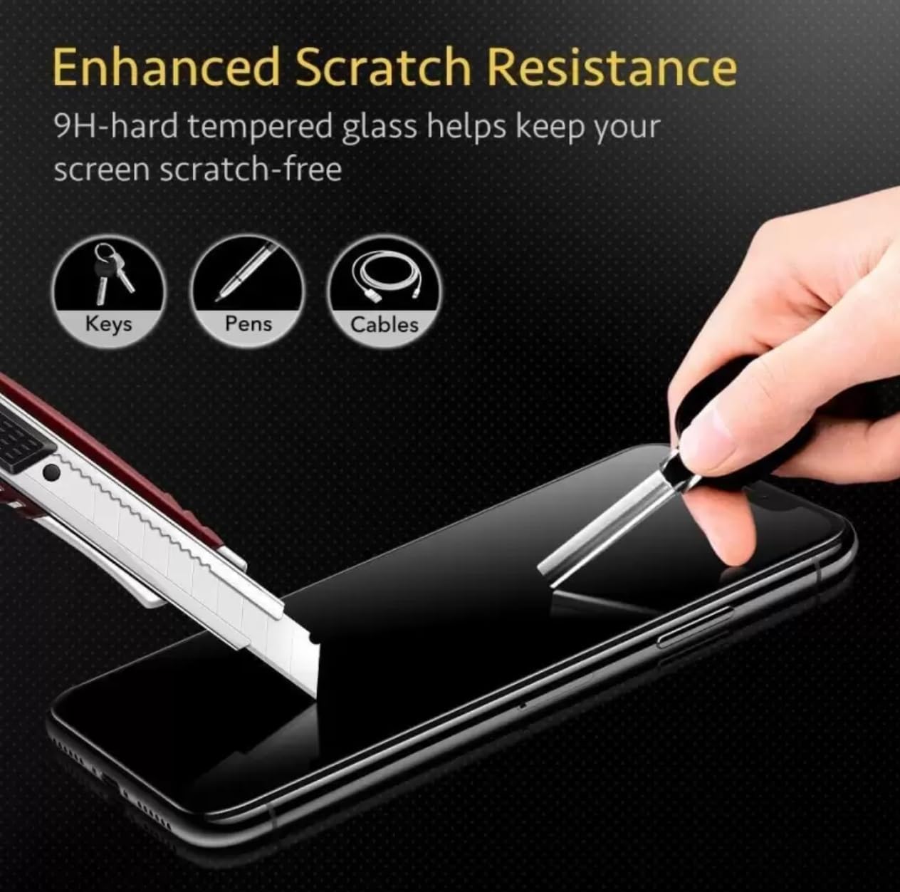 iPhone Series 9D Clear Tempered Glass