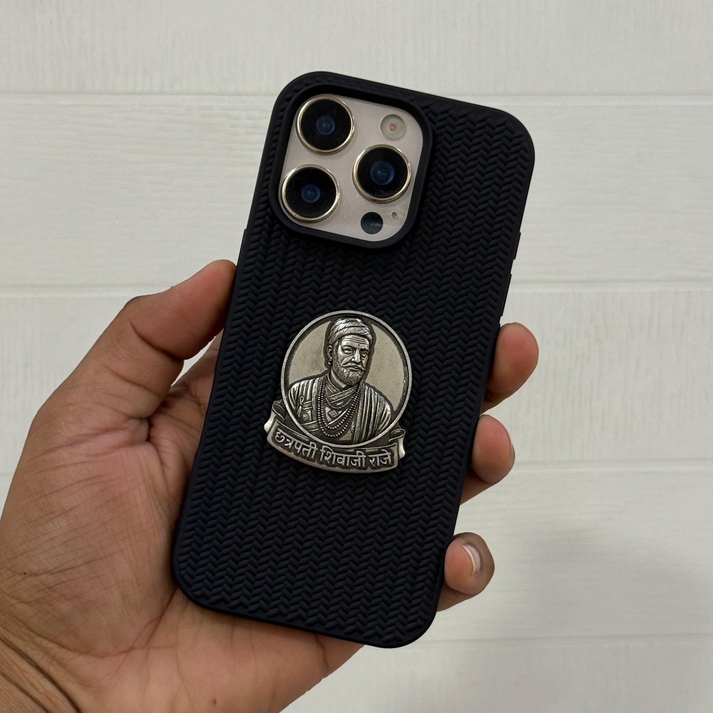 Chhatrapati Shivaji Woven Leather Case - iPhone