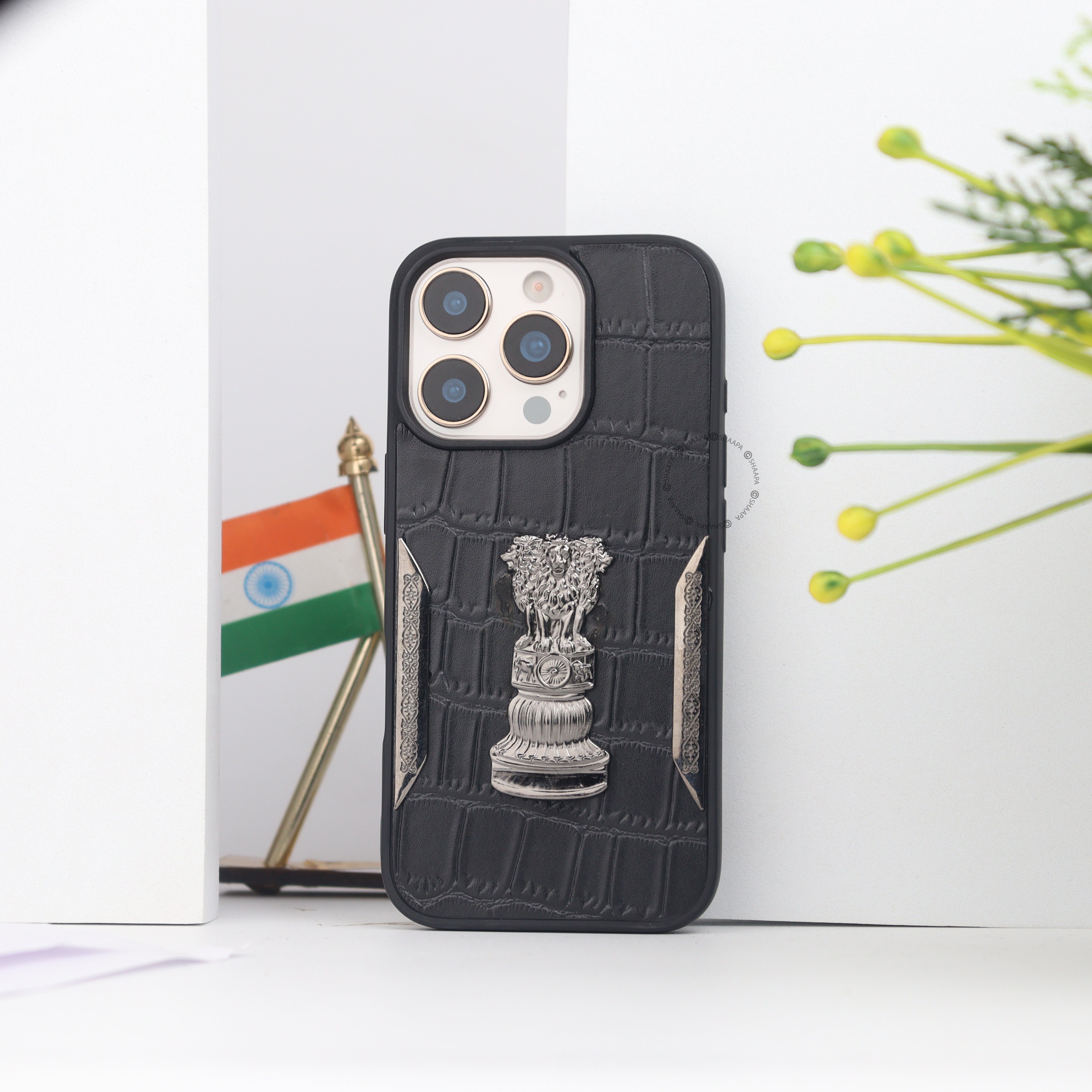 Ashok Stambh Textured Leather Case - iPhone