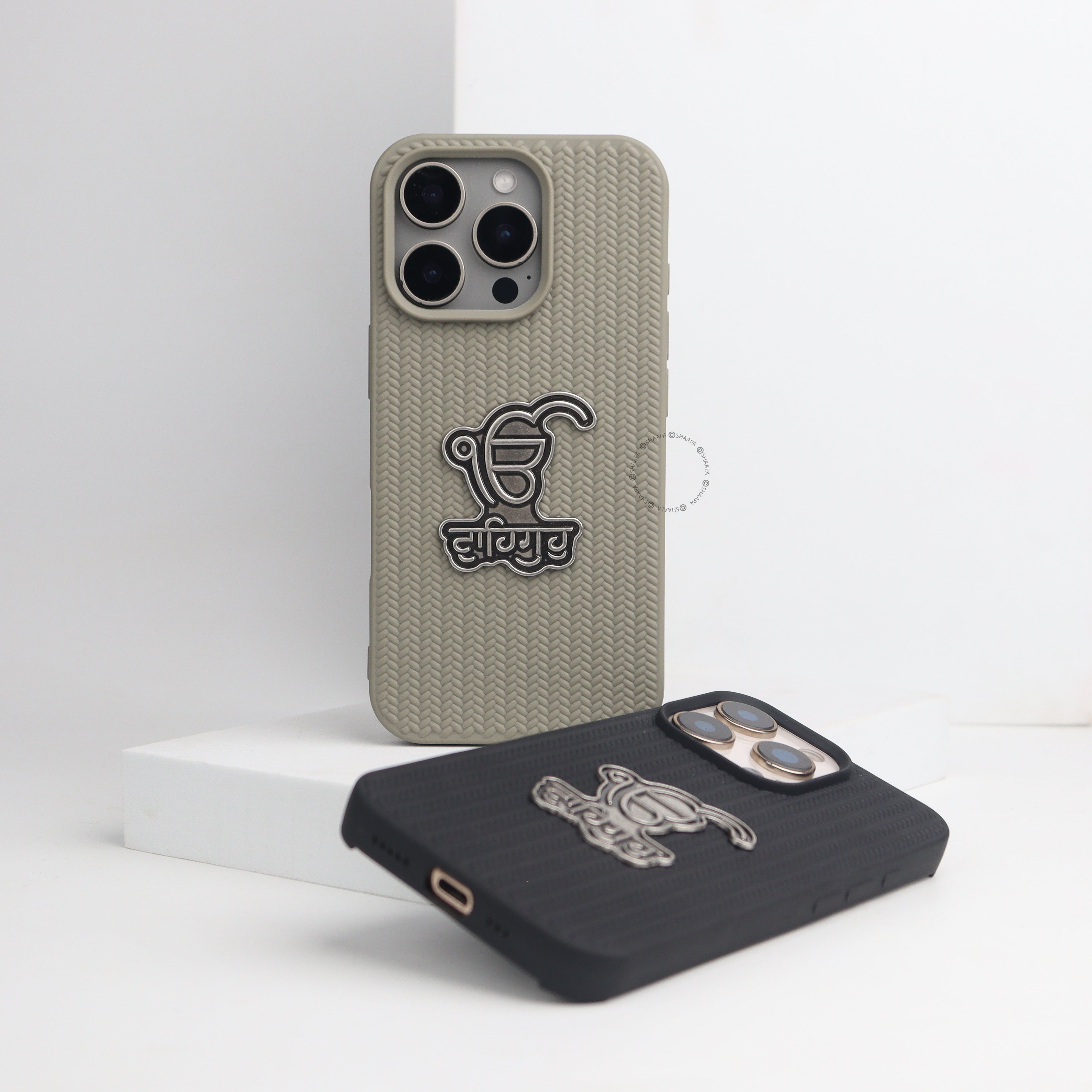 Ik Onkar Woven Leather Case - iPhone